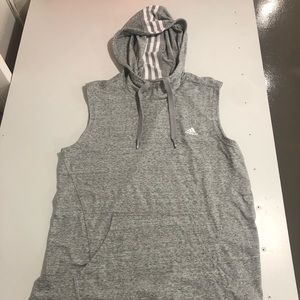 Adidas Sleeveless hooded shirt size M